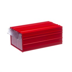 Пластиковый короб Стелла-техник С-2-красный-прозрачный - фото 18030