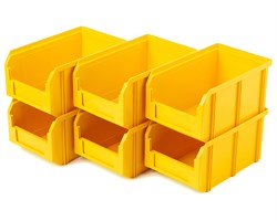 Пластиковый ящик Стелла-техник V-2-К6-желтый - фото 18135